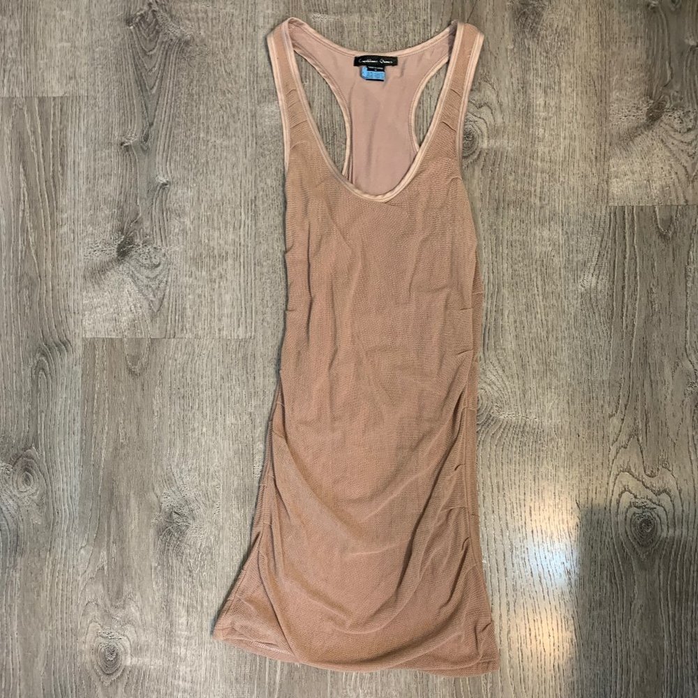 Mini Mesh Nude Color Dress
